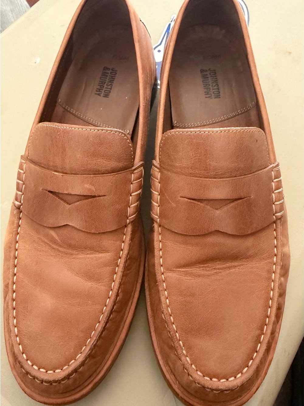 Johnston & Murphy Brown Leather Penny Loafers